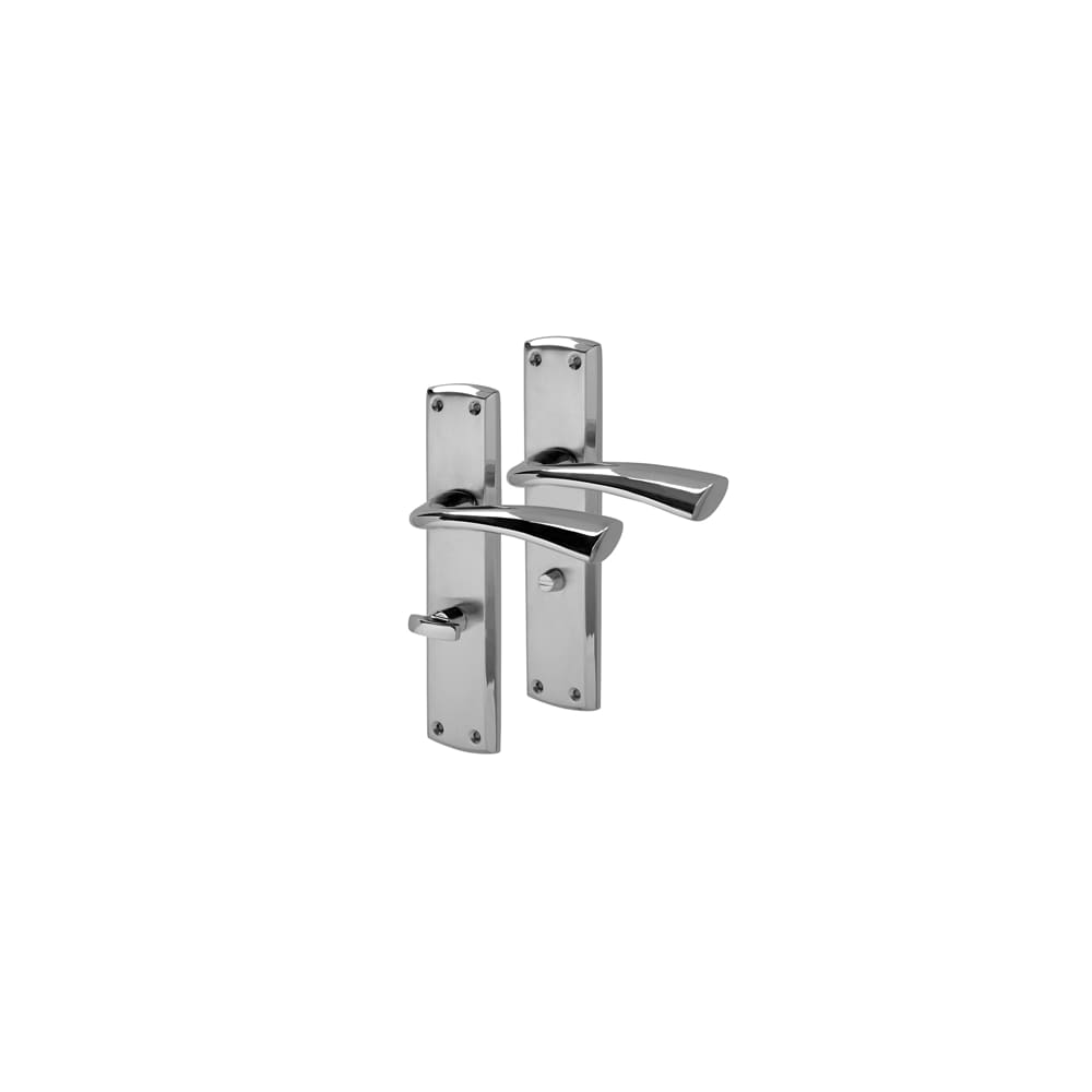 Altro Taranto Bathroom Door Handle - 190 x 45mm - SatinPolished Chrome