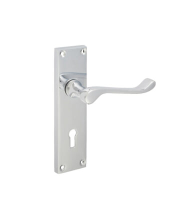 Touchpoint-Victorian-Scroll-Lock-Door-Handle-Keyhole-155-x-42mm-Polished-Chrome-378256-IMAGE-3.jpg