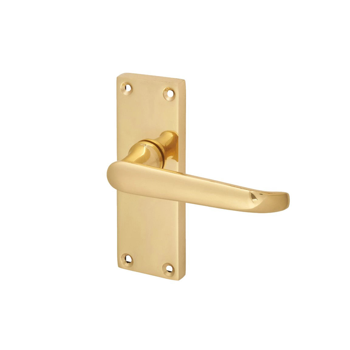 Touchpoint-Victorian-Straight-Latch-Door-Handle-Short-Plate-118-x-42mm-Polished-Brass-465992-IMAGE-1.jpg