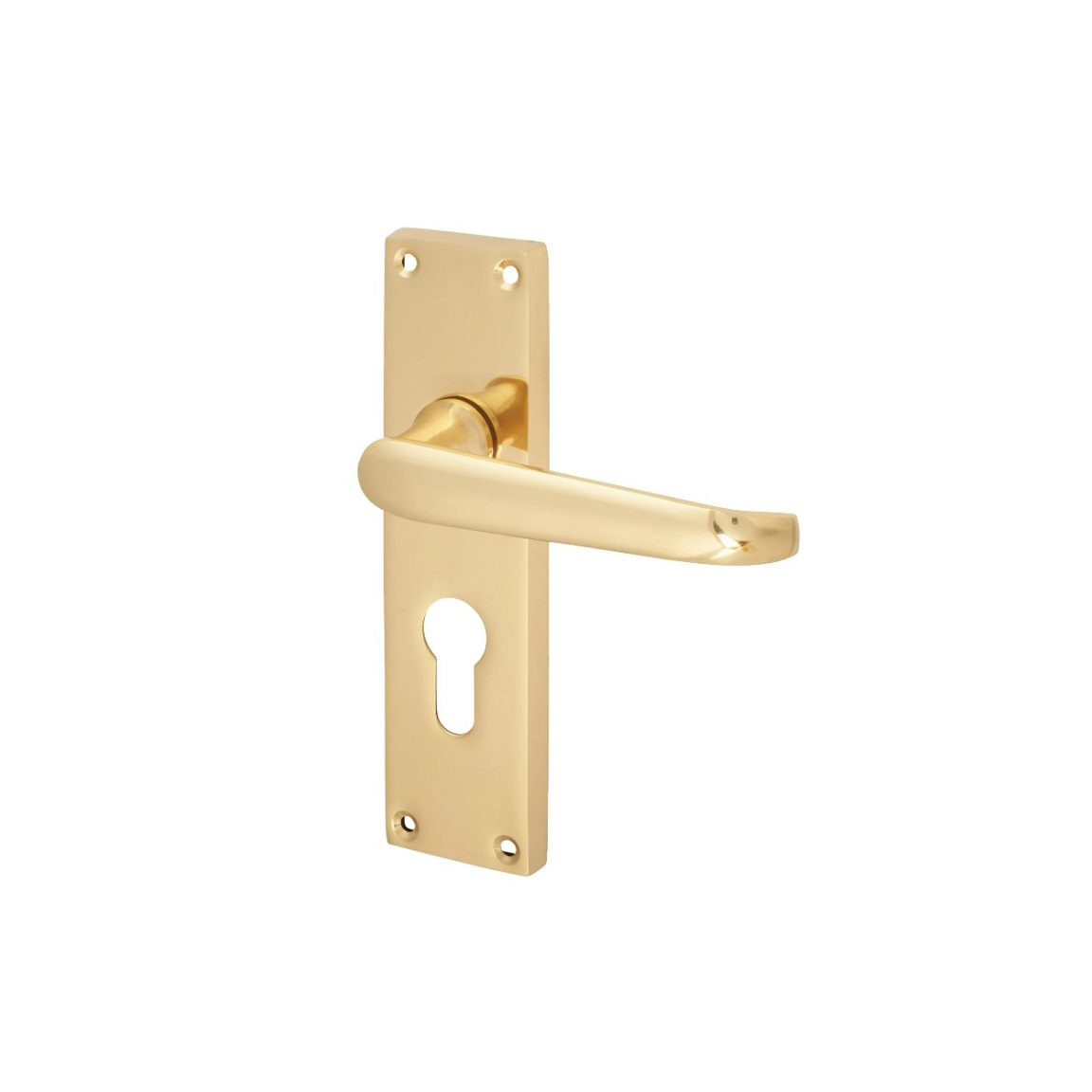 Touchpoint-Victorian-Straight-Lock-Door-Handle-Euro-155-x-42mm-Polished-Brass-986358-IMAGE-1.jpg