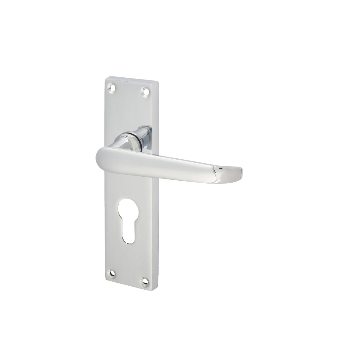 Touchpoint-Victorian-Straight-Lock-Door-Handle-Euro-155-x-42mm-Polished-Chrome-573805-IMAGE-1.jpg