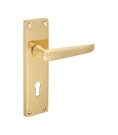 Touchpoint-Victorian-Straight-Lock-Door-Handle-Keyhole-155-x-42mm-Polished-Brass-image-3.jpg