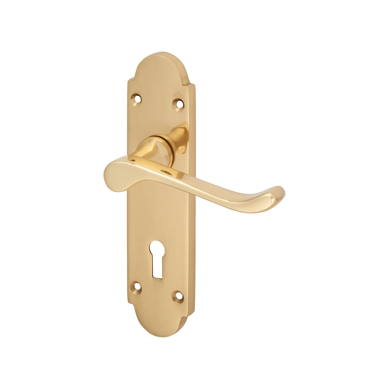 Touchpoint-Victorian-Summer-Lock-Door-Handle-Keyhole-168-x-40mm-Polished-Brass-image-1.jpg