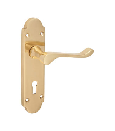 Touchpoint-Victorian-Summer-Lock-Door-Handle-Keyhole-168-x-40mm-Polished-Brass-image-3.jpg