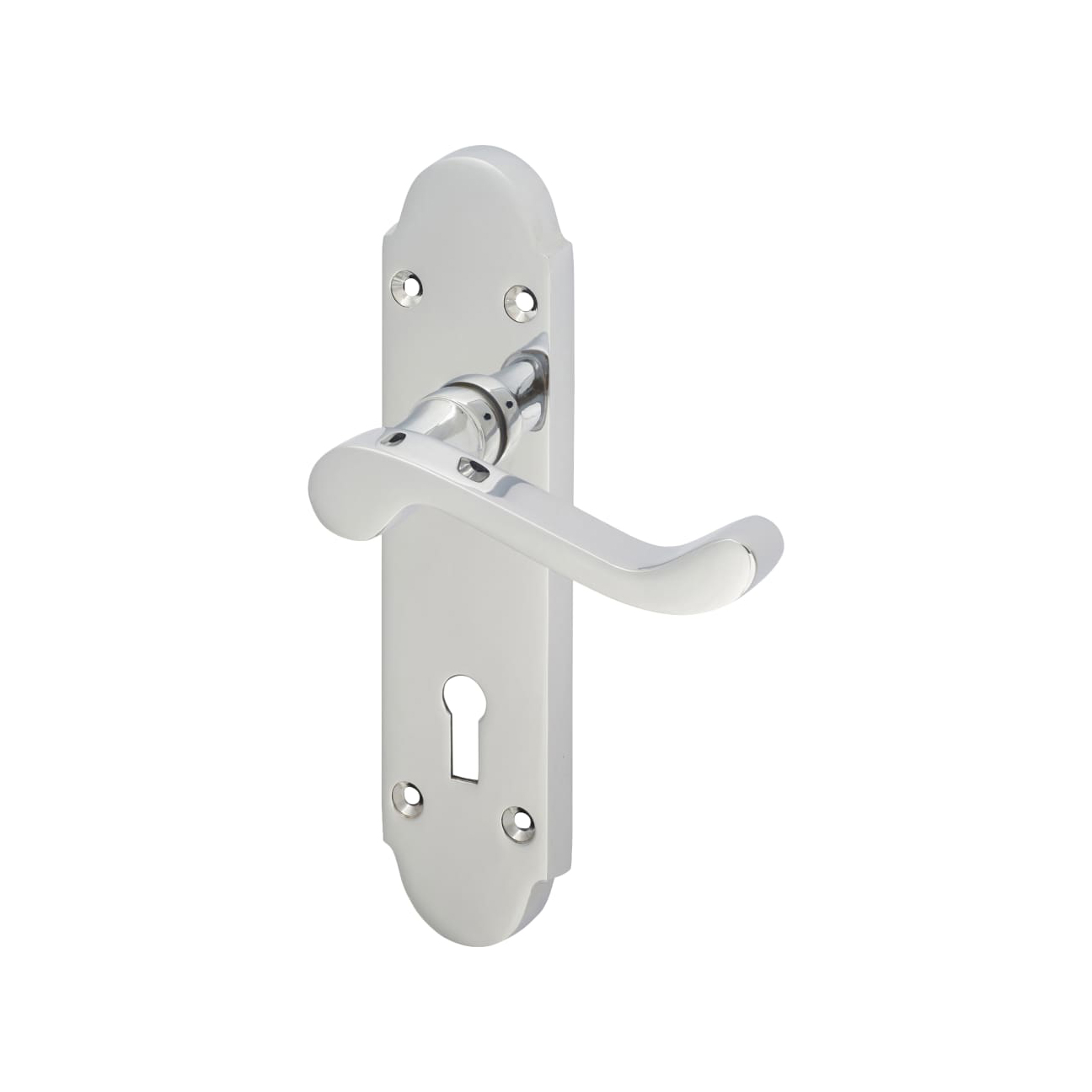 Touchpoint-Victorian-Summer-Lock-Door-Handle-Keyhole-168-x-40mm-Polished-Chrome-image-1.jpg