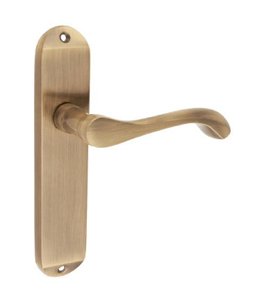 Antique Brass Scroll Latch Door Handles - Ancona Range - 180 x 39mm ...4