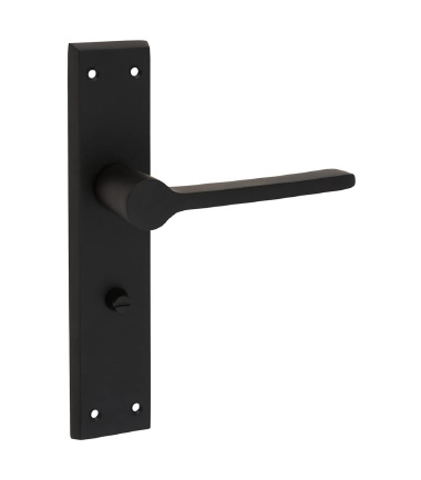 Farley Bathroom Door Handle - 200 x 42mm - Matt Black ...5
