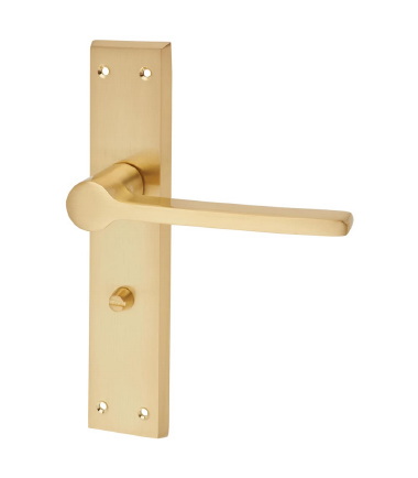 Farley Bathroom Door Handle - 200 x 42mm - Satin Brass ...3