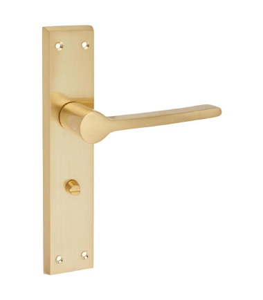 Farley Bathroom Door Handle - 200 x 42mm - Satin Brass ...5