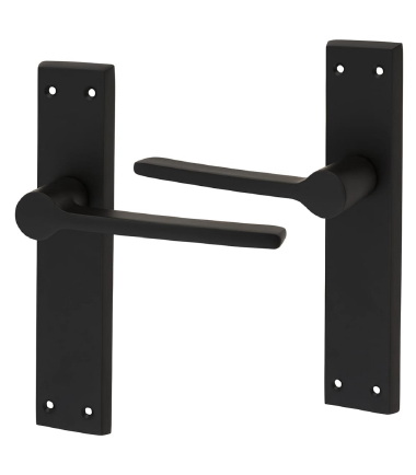 Farley Latch Door Handle -200 x 42mm - Matt Black