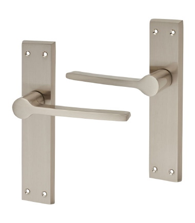 Farley Latch Door Handle -200 x 42mm - Satin Nickel