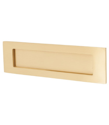 Letter Plate - 254 x 74mm - Satin Brass