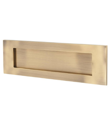 Letter Plate - 306 x 100mm - Antique Brass
