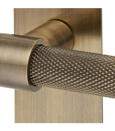 Loxley Knurled Latch Door Handle - 150 x 50mm - Antique Brass ....4