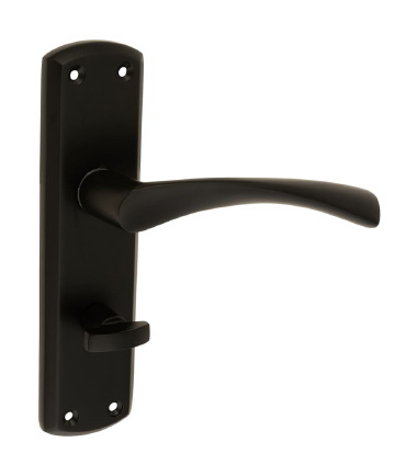 Matt Black Bathroom Door Handles - Monza Range - 175 x 45mm ....4