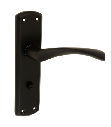 Matt Black Bathroom Door Handles - Monza Range - 175 x 45mm ....5