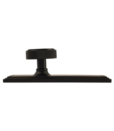 Miller Knurled Knob on Backplate - Latch - 205 x 52mm - Matt Black ....2