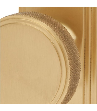 Miller Knurled Knob on Backplate - Latch - 205 x 52mm - Satin Brass .....3