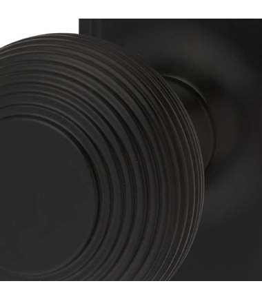 Miller Reeded Knob on Backplate - Latch - 205 x 52mm - Matt Black ...3