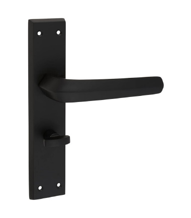 Norley Bathroom Door Handle - 200 x 42mm - Matt Black ....4