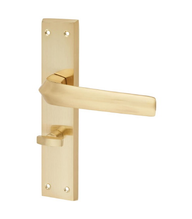Norley Bathroom Door Handle - 200 x 42mm - Satin Brass ...2