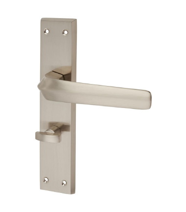 Norley Bathroom Door Handle - 200 x 42mm - Satin Nickel ...2