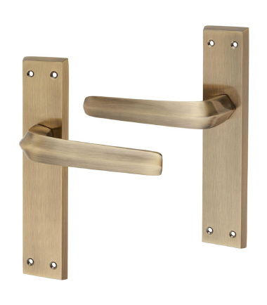Norley Latch Door Handle -200 x 42mm - Antique Brass
