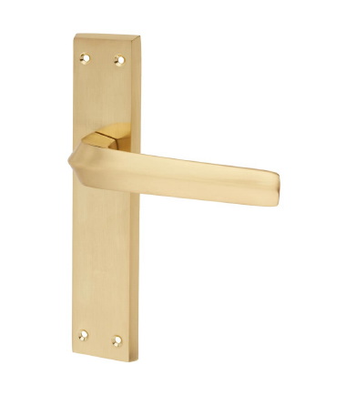 Norley Latch Door Handle - 200 x 42mm - Satin Brass ...2
