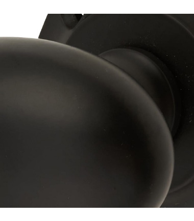 Oval Mortice Door Knob - 57mm Rose Diameter - Matt Black ...4