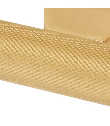 Rectangular Knurled Door Knocker - 145 x 100mm - Polished Brass ....4