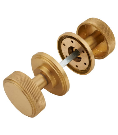 Riley Lines Mortice Door Knob - 62mm Rose Diameter - Satin Brass ....3