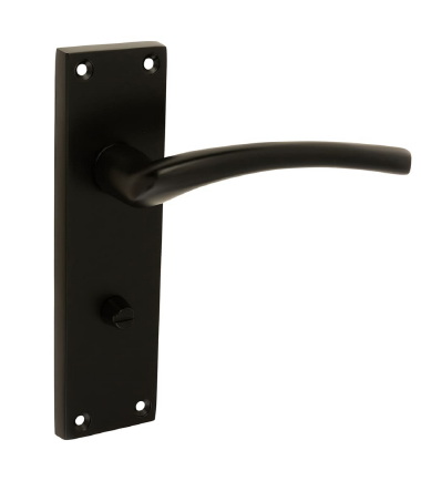 Rimini Bathroom Door Handle - Matt Black - 151 x 42mm.....5