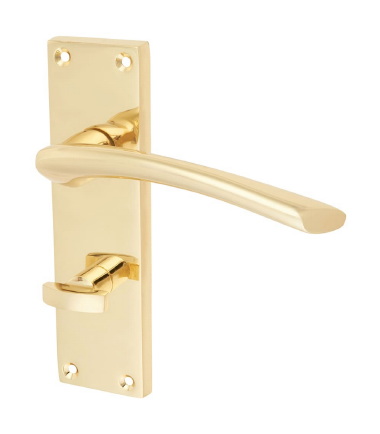 Rimini Bathroom Door Handle - Polished Brass - 151 x 42mm....3