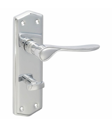 Rome Door Handle - Bathroom Set - Polished Chrome - 170 x 50mm ...4