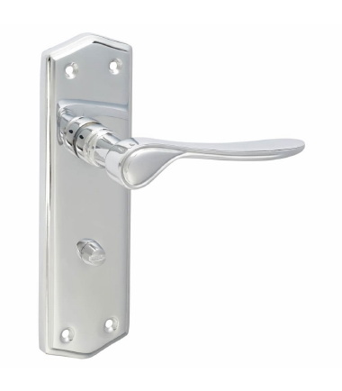 Rome Door Handle - Bathroom Set - Polished Chrome - 170 x 50mm ....5