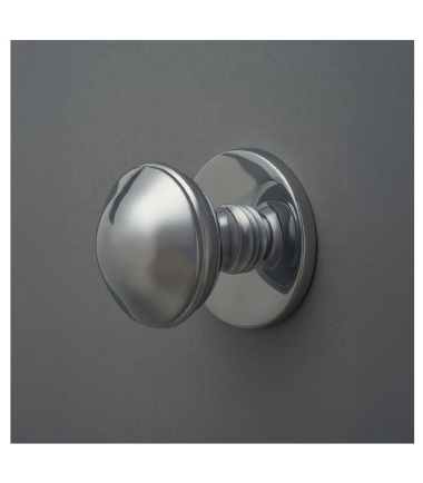 Round Centre Door Knob - 80mm Rose Diameter - Polished Chrome ...4