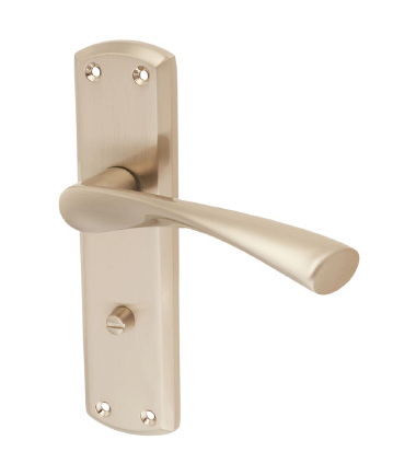 Satin Nickel Bathroom Door Handles - Monza Range - 175 x 45mm ....3