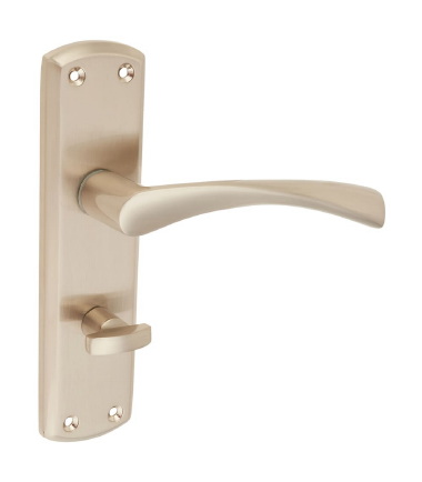 Satin Nickel Bathroom Door Handles - Monza Range - 175 x 45mm ....4
