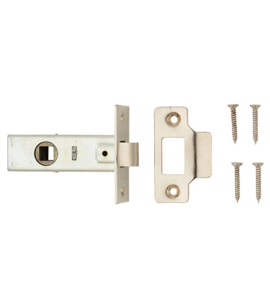 Tubular Latch - 65mm Case - 44mm Backset - Square - Nickel Plated ...2