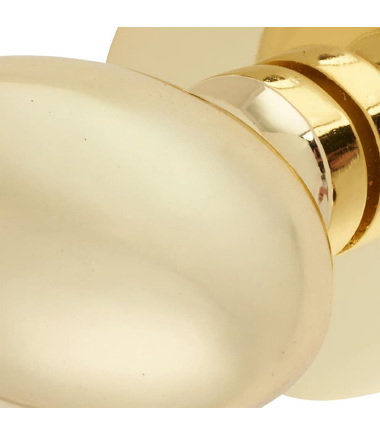 Victorian Oval Mortice Door Knob - 61mm Rose Diameter - Polished Brass ....5